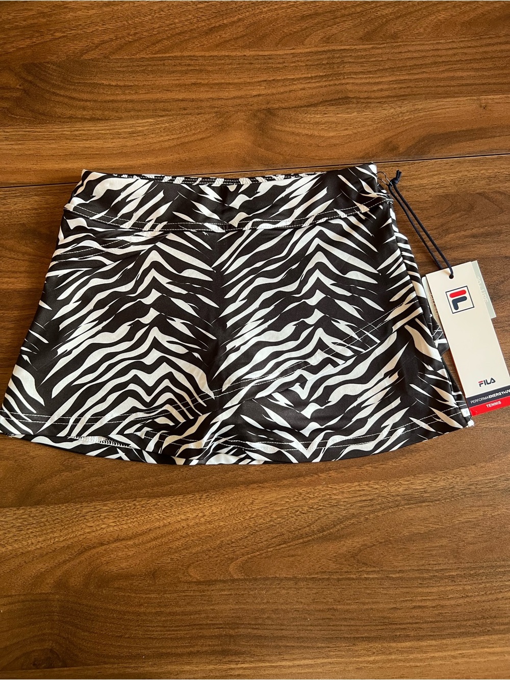 FILA Black & White Zebra Print Athletic Skort
